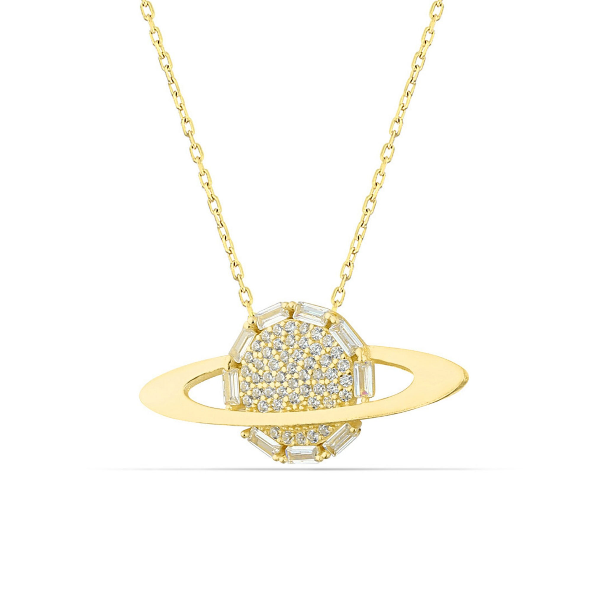 Vintage 22ct Gold Planet Necklace with Black Diamond Beads - felt
